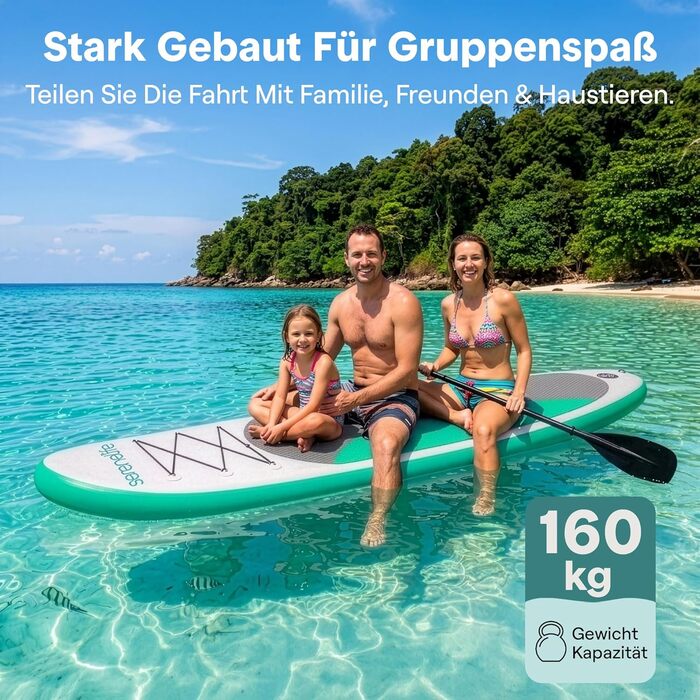 SUP дошка SereneLife надувна, 305x81 см, з аксесуарами для початківців та досвідчених, для моря, річки, йоги