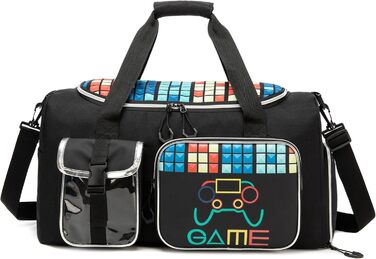 Дитяча спортивна сумка HTGROCE з відділенням для взуття. Сумка для плавання, подорожей. Колір: білий (A-білий), чорний (B-чорний)