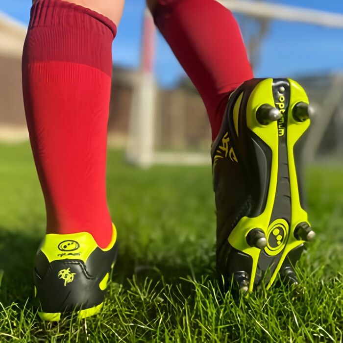 Футбольні бутси Optimum для чоловіків, Easy Fastening, 6 шипів, 39 EU, червоно-чорні