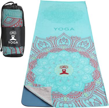 Рушник для йоги MoKo Lotus, нековзний, для килимка, швидковисихаючий, поглинає піт, для пілатесу, хот-йоги та пікніка