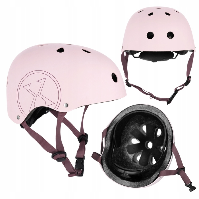 Дитячий велосипедний шолом з регулюванням + комплект захисту для скейту, розмір M