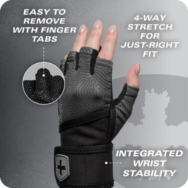 Рукавички для важкої атлетики Harbinger Herren Pro Wristwrap 3.0 (M, Carbon)