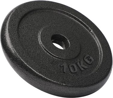 Гантельний диск DoYourFitness 10 кг, чавунний, отвір 28/29 мм, сірий, для коротких гантелей