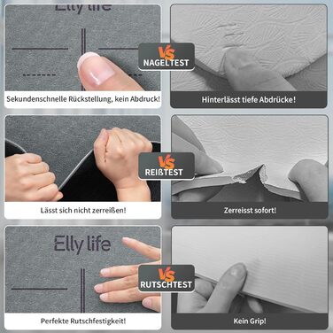 Протиковзкий килимок для йоги та пілатеса з еко-каучуку та TPE, 6мм, сірий — з лініями розмітки та ременем для перенесення