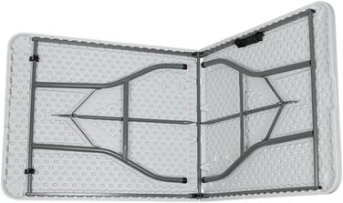Розкладний стіл THINIA HOME прямокутний, ефект дерева, 180x74x74 см, білий