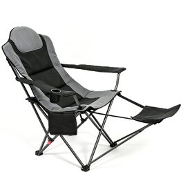 Складане кемпінгове крісло OUTSIDER Heavy Duty, посилене, до 200 кг, чорне