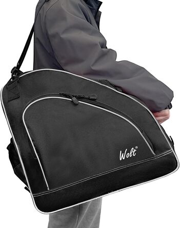 Сумка для ковзанів Wolt | Сумка для роликів та інлайнів | Зручна та стильна сумка на плече для дітей та дорослих, чорна