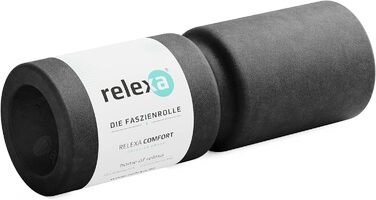 Ролик для масажу фасцій relexa Comfort з канавкою для хребта, масажер для всього тіла від напруги, 38x13 см, помаранчевий, з eBook