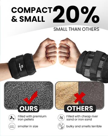 Ваги для ніг та рук Fragraim (2 шт.): 0.5 кг, 1 кг, 1.5 кг, 2 кг, 2.5 кг, 3 кг, 5 кг - для фітнесу, бігу, гімнастики, залізні