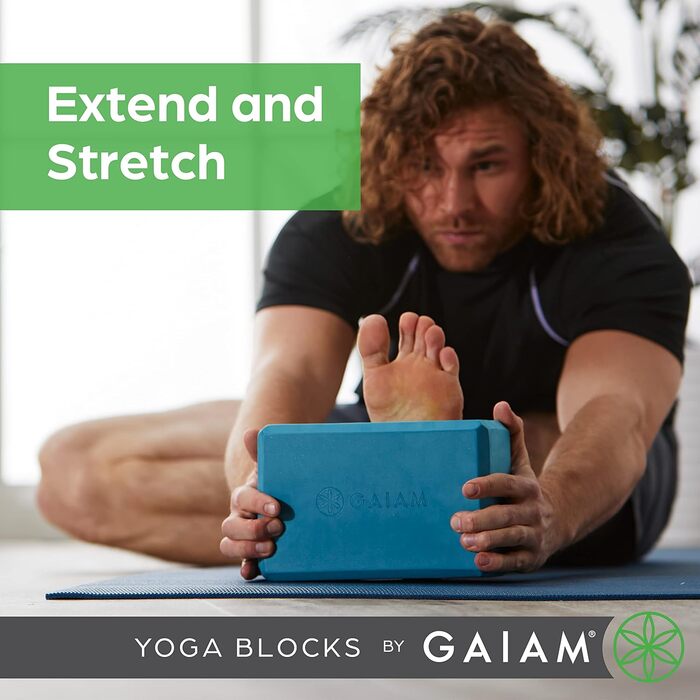 Килимок для йоги та пілатеса Gaiam Yogablock, м'який протиковзкий EVA-пінопласт без латексу, рожевий