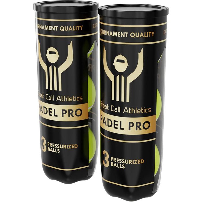 М'ячі для падел-тенісу Great Call Athletics Pro Tournament, 3 шт. - професійна якість, для турнірів