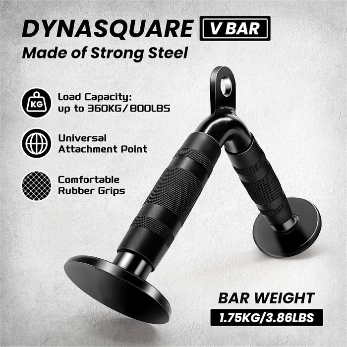 Набір насадок для верхнього блока тренажера (Lat Pulldown Combo): штанга для тяги та Curl-рукоятка, сталеві аксесуари для кабельної машини