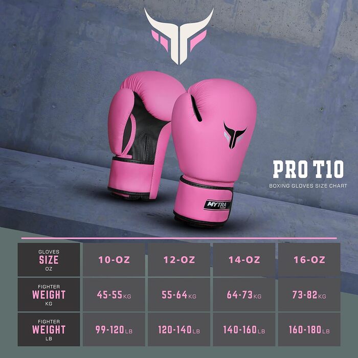 Жіночі боксерські рукавички Mytra Fusion 10 унцій рожеві для MMA, тренувань і кікбоксингу