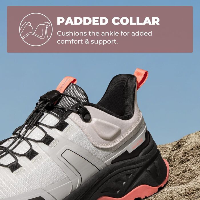 Жіночі трекінгові черевики NORTIV 8 - легкі, дихаючі, сірі та рожеві (39 EU)