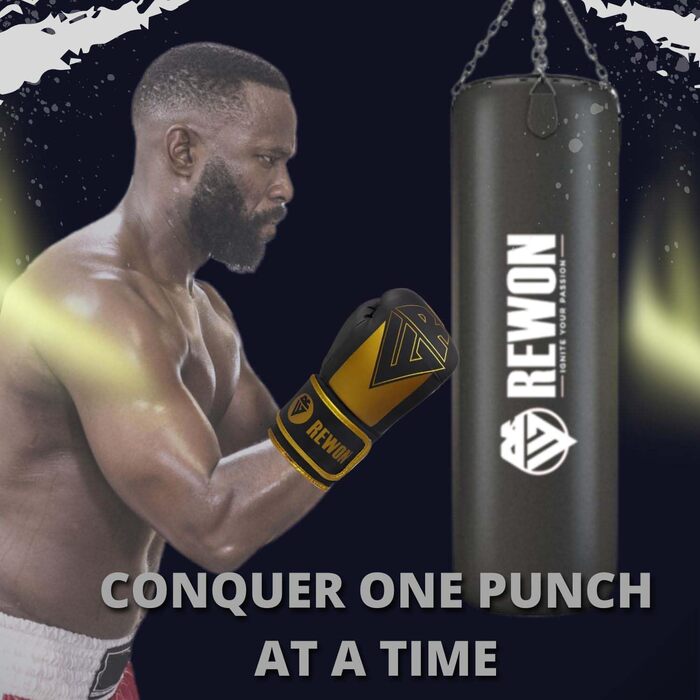 Боксерські рукавички для тренувань і спарингів, MMA, кікбоксингу, Муай Тай, 14oz, чорні/золоті