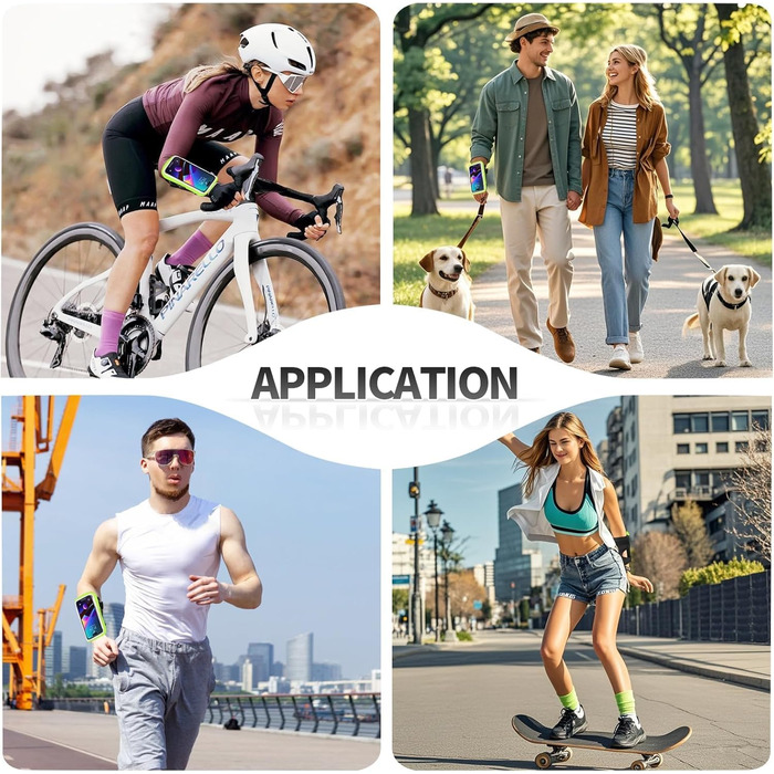 Спортивний рукав для телефону на руку (2-в-1) - зелений, для iPhone 16/15/14/13 Pro Max, Huawei P50 Pro/P40, 6.9 дюймів