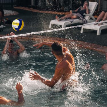 Волейбольний м'яч Lemondo PU для пляжного волейболу, м'який, водостійкий, з насосом. Підходить для гри в приміщенні та на вулиці. Білий.