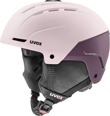 Гірськолижний шолом uvex Stance для жінок і чоловіків, міцний, матовий, колір powder-plum, розмір 54-58 см