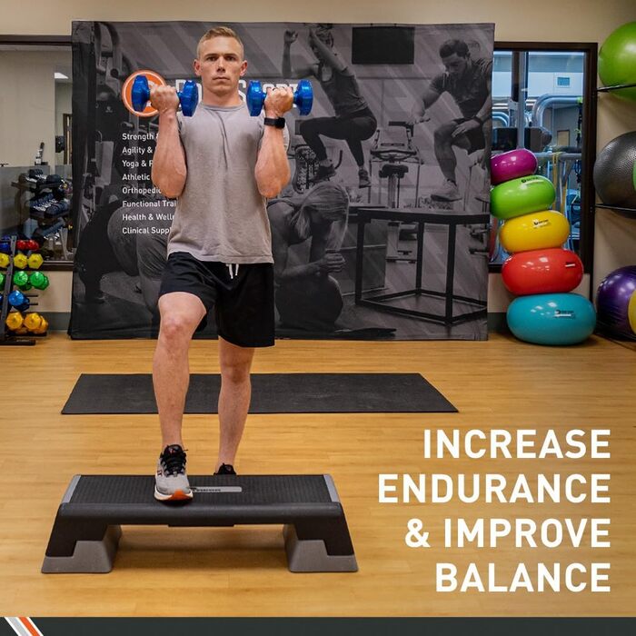 Платформа для степ-аеробіки Body Sport, сіро-чорна, тренажер для фітнесу та вправ