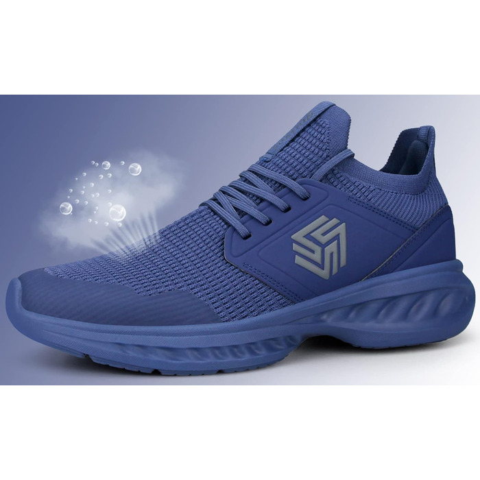 Чоловічі кросівки для ходьби та бігу Slip-On, не слизькі, дихаючі, легкі, для залу, темно-синій (41 EU)