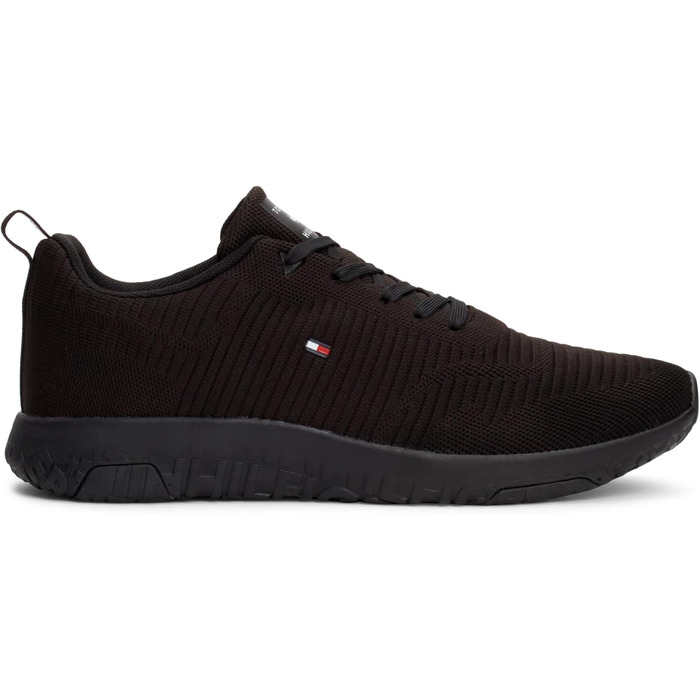 Кросівки Tommy Hilfiger Runner Corporate Knit Rib чорного кольору, 42 EU