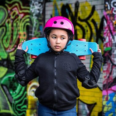 Скейтборд Xootz Cruiser 22 дюйми, пластиковий, для дітей, ретро дизайн, синій, готовий до використання