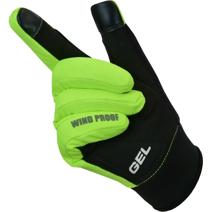 Велосипедні рукавички Sikma жовтого кольору, повний палець, з гелевою підкладкою, вітронепроникні, сумісні з сенсорними екранами, розмір L