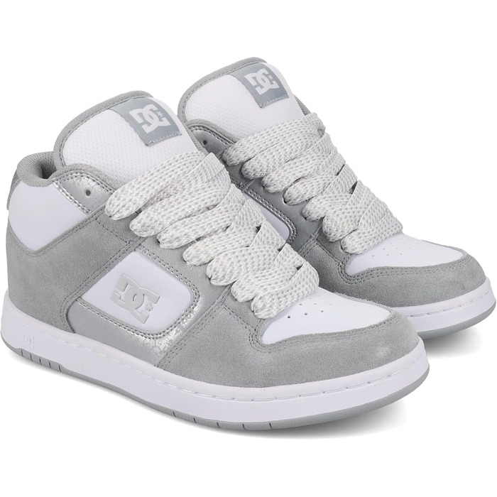 Кросівки DC Shoes Manteca Mid для жінок, чорно-білі (42 EU, сіро-білі)