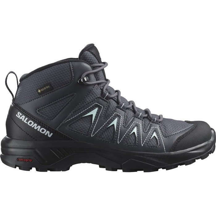 Жіночі трекінгові черевики Salomon X Braze Mid Gore-Tex, 39 1/3 EU, Ebony India Ink Bleached Aqua
