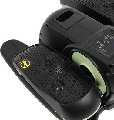 Еліптичний тренажер під стіл з пультом та дисплеєм, регульована швидкість, електричний, для дому, чорний+зелений