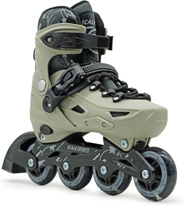 Регульовані ролики з підсвічуванням - дитячі ролики для інлайнів для дітей та дорослих S (11C-1.5 UK) сірі