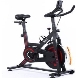 Велотренажер BAKAJI Spinning Bike з LCD-дисплеєм: час, калорії, відстань. Фітнес для дому, тренажерний зал, регульоване сидіння, кардіотренування.