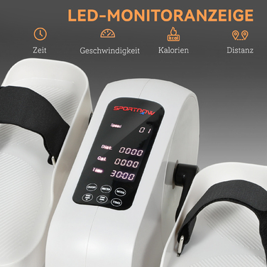 Компактний еліптичний тренажер SPORTNOW для дому під стіл. Електричний крос-тренажер з 12 рівнями швидкості та 7 рівнями опору.