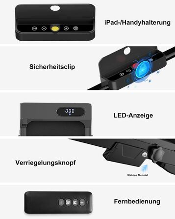 Walking Pad Dskeuzeew: Бігова доріжка з нахилом 7% для дому. 4-в-1, чорний