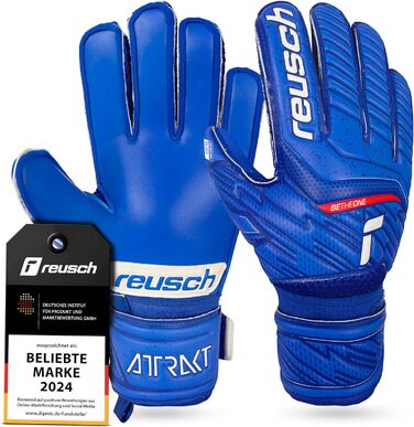 Воротарські рукавички Reusch Attrakt Silver Junior для дітей | Розміри 3-8 | Сріблястий латекс для ідеального зчеплення | Ергономічний дизайн для маленьких рук | Міцні для тренувань та гри