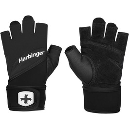 Рукавички для важкої атлетики Harbinger Training Grip з фіксацією зап'ястя, універсальні спортивні рукавички для силових тренувань
