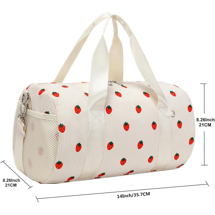 Сумка для балету для дівчаток, танцювальна сумка, дитяча сумка з дизайном полуниці, спортивна сумка для дівчаток, дитяча сумочка