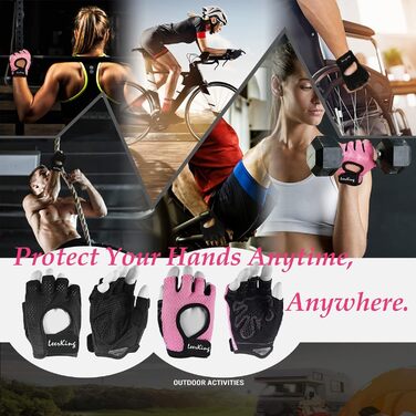 Рукавички для фітнесу LeerKing: дихаючі спортивні рукавички для жінок та чоловіків, ідеальні для тренувань, велоспорту, йоги та танців