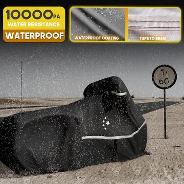 Водонепроникний чохол для мотоцикла Touring (Harley Davidson Road King, Road Glide, Street Glide, Electra Glide, Heritage Classic, Low Rider-ST, Indian, Honda, BMW, Ducati, Suzuki, Kawasaki, KTM), чорний