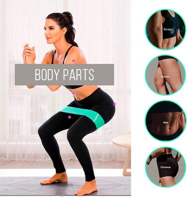 Еспандери Edifit Fitnessbänder 3 рівня опору для фітнесу, йоги, пілатесу (чорний, сірий, світло-сірий)