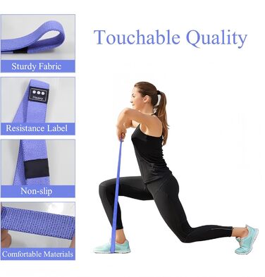 Набір еластичних стрічок для фітнесу 3шт, стрічки опору з 3 рівнями, фітнес-стрічки для жінок/чоловіків, силові тренування, йога, пілатес, фітнес (поступовий фіолетовий)