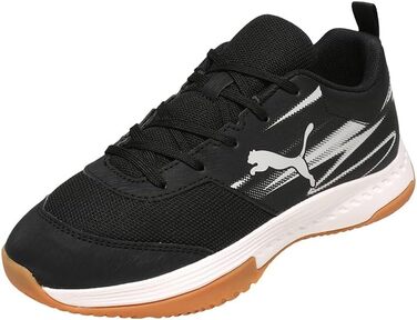 Дитячі кросівки PUMA Varion Li Jr Indoor Court Shoe, 38 EU, чорний/світло-сірий/gum