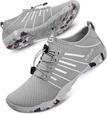 Водні черевики SIMARI WP001 для жінок та чоловіків, швидковисихаючі, для плавання, дайвінгу, серфінгу, йоги та відпочинку на природі, WP001, Lila (40 EU, 229 Gray)