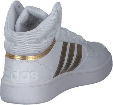 Кросівки Adidas Hoops 3.0 Mid Lifestyle - жіночі, класичні, білі, сірі, розмір 36 2/3 EU