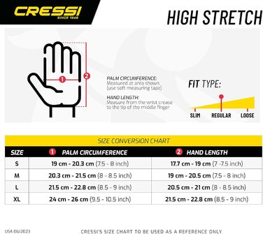 Рукавички Cressi High Stretch 2.5 мм для дайвінгу унісекс, неопрен, L (чорно-червоні)