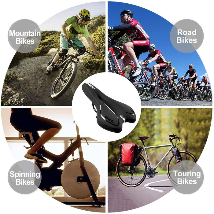 Велосипедне сідло Cube для чоловіків та жінок: комфортне, ергономічне, з гелевою вставкою, для MTB, BMX, шосе, електровелосипеда та ін.