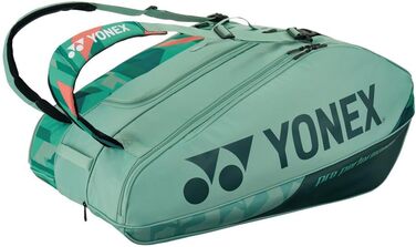 Тенісна сумка YONEX Pro на 12 ракеток, зелено-оранжева