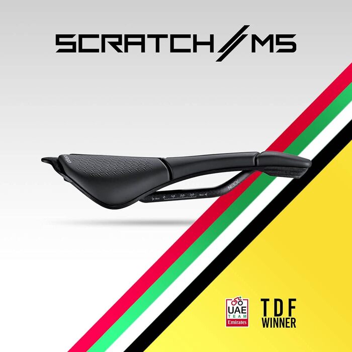 Сідло для шосейного велосипеда Prologo Scratch M5 PAS Nack 250x140 мм, чорне