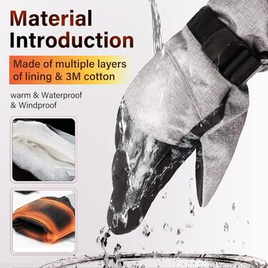 Електричні гріючі рукавички ALLJOY 10000mAh з 3 рівнями нагріву для чоловіків, жінок, мотоциклістів, катання на лижах та роботи на вулиці