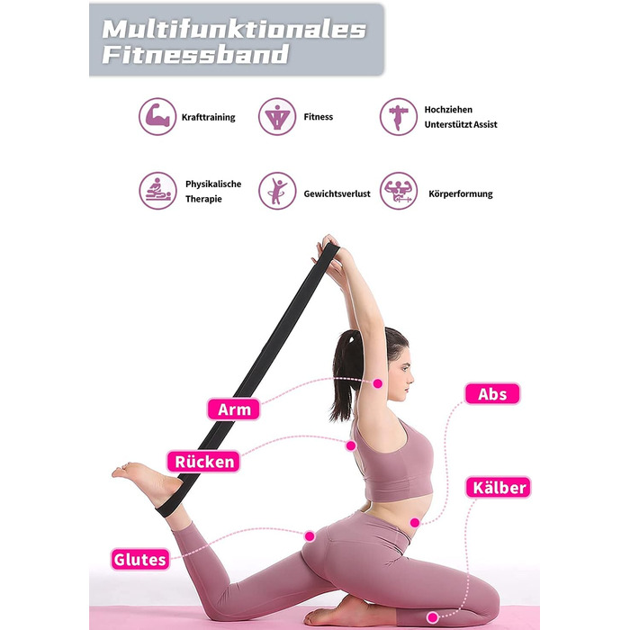 Стрічки для фітнесу з тканини, тренувальні стрічки для пілатесу, набір 3 шт. Стійкі до ковзання, спортивні стрічки для фітнесу, силові тренування, стрічки опору, сірі, темно-сірі, чорні